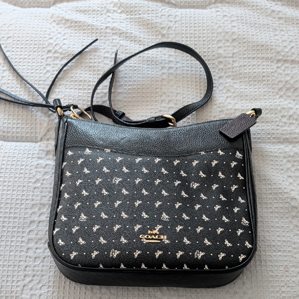 Coach Black and White Crossbody Bag